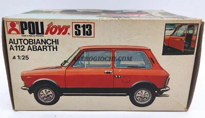 POLITOYS AUTOBIANCHI A 112 ABARTH S13 SCALA 1:25 VINTAGE '70 CONFEZIONE COMPLETA - Immagine 1 di 4
