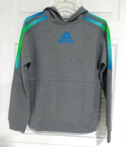 Adidas Big Boys Bold Printed 3-Stripes Pullover Gray Hoodie Size XL(18/20) New! - Picture 1 of 8