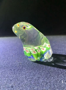 Vintage Millefiori Glass Frog Figurine, Paperweight 1.75” - Picture 1 of 8