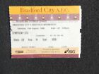 Bradford City v Sheffield Wednesday 14th August 1999 Official Match Ticket Stub