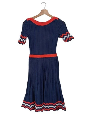 BODEN Vestido de manga corta Mujeres Vestido Talla EU 32 azul-rojo look casual - Imagen 1 de 4