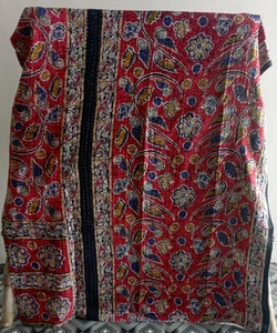 Colcha reversible Kantha ropa de cama india colcha edredón manta Guadri - Imagen 1 de 2