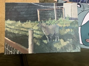 Vintage Annabel Gosling Original Oil Painting Impressionist Farmyard British Art - Picture 1 of 15