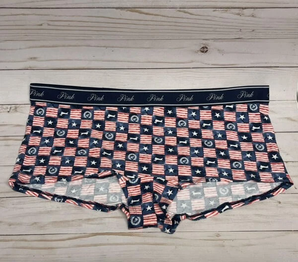 Victorias Secret ROSA Rojo Blanco y Azul Patriótico Niño Panty XXL NUEVO CON ETIQUETAS Foto 1 de 1