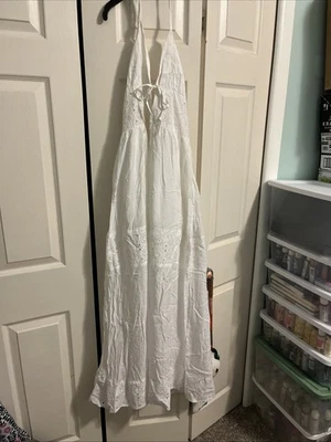 Victorias Secret Long White Halter Dress - Image 1 of 4