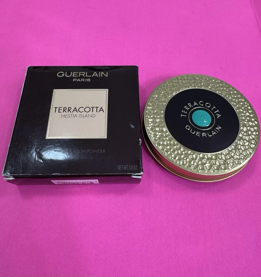 NIB GUERLAIN TERRACOTTA FULL SIZE BRONZING & BLUSH POWDER HESTIA ISLAND NEW - Image 1 of 4