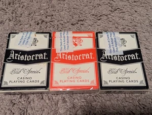 3 Decks Aristocrat Club Special Casino Playing Cards Rio, Sunset, Rampart - Picture 1 of 5