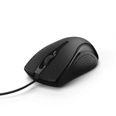 Hama MC-200 Optical 3-Button Mouse, Cabled, 1200 DPI, Black 200 Black - Image 1 of 3