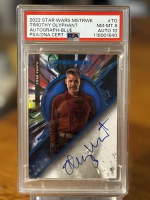 2023 Topps Star Wars Masterworks, Canvas Auto /99 Cobb Vanth PSA 8 - Image 1 of 2
