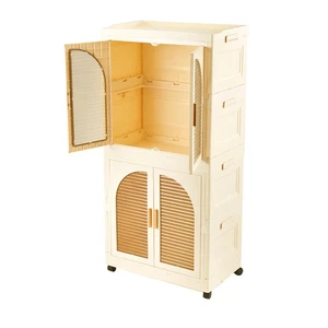 Portable Kids Wardrobe 2 Layer Baby Closet Dresser Children's Storage Organizer - Picture 1 of 19
