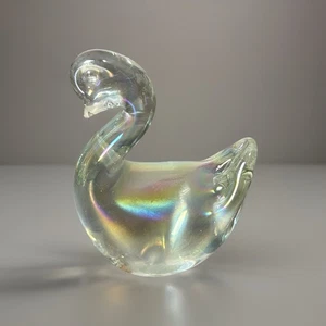 Precioso cisne de vidrio opalescente vintage. "Medidas 3""" - Imagen 1 de 5