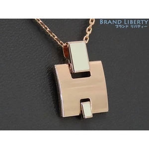 Hermes Irene necklace pendant choker pink gold rose white H146201FO Used LIBR-0 - Picture 1 of 9