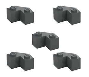 5 New LEGO Dark Stone Grey 2x2 Brick w Facet 87620 angle corner wedge slope - Picture 1 of 6