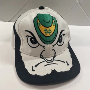 Vintage 90er Notre Dame Fighting Irish SnapBack Mütze Kappe Kora Made Größe Erwachsene - Bild 1 von 10