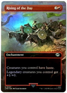 MTG Rising of the Day The Lord of the Rings 0427 BORDERLESS FOIL, NM! - Picture 1 of 2