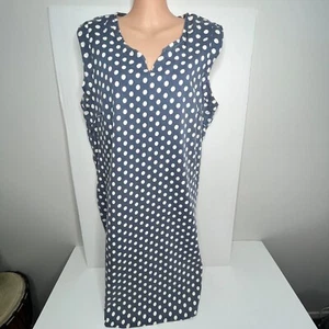 Cordelia St Women's Size 16 Dress Shift Blue Spots Stretch - Bild 1 von 6