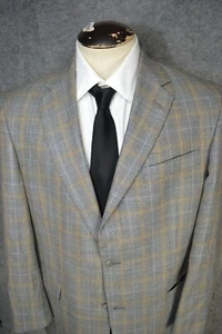 Hart Schaffner Marx Blazer Jacket Mens 40S Plaid Check Sport Coat 2 Button USA - Picture 1 of 22