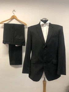 TRAJE NEXT SIGNATURE 2 PIEZAS RAYAS NEGRAS SUPER 100'S 42R TRS W36 L27 COMO NUEVO - Imagen 1 de 10
