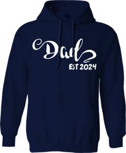dad EST Hoodie 2024 Father's Day Super dad Children Kids Love Birthday Gifts - Picture 1 of 16