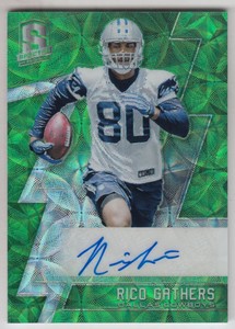 2016 Panini Spectra Neon Green #238 Rico Gathers Auto /25
