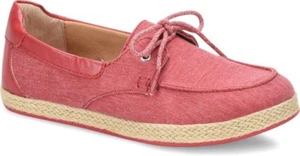 Womens BOC Bailey Canvas Top Sider Size 6 M Lace Canvas Shoes Sneaker Red - Picture 1 of 7