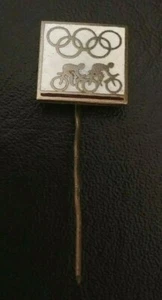 1980 Cycling XXII Olympic Games Moscow Soviet Pin Badge Sport Bike UCI USSR - Picture 1 of 2