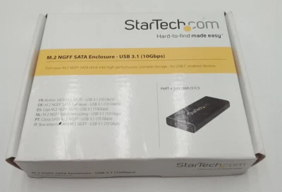 StarTech.com SM21BMU31C M.2 NGFF SATA SSD Enclosure USB 3.1 - Image 1 of 4