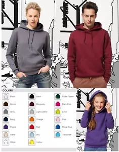 Hoodies SG 100% Cotton Men Women Children Promotional Minimum 10 Pcs - Picture 1 of 5