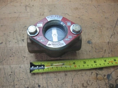 VISI-FLOW 1" flow indicator 1531R 400 PSI Max at 150F 200 PSI Max at 350F (@D7) - Image 1 of 4