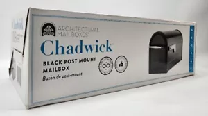 Architectural Mailboxes Black Post Mount Mailbox Rust-Resistant Galvanized Steel - Picture 1 of 9
