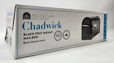 Architectural Mailboxes Black Post Mount Mailbox Rust-Resistant Galvanized Steel - Image 1 of 4