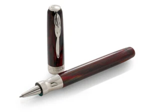 Pineider La Grande Bellezza Collection Rhodelight Swirl roter Zelluloid-Tintenroller - Bild 1 von 3