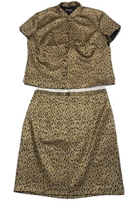 Ladies size 14 Vintage JACQUI E GOLD Mother Of The Bride Outfit Skirt Shirt - Bild 1 von 9