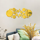 32pcs Tiles Wall Stickers Circle Mirror Decals Self-adhesive Bedroom Home Decor