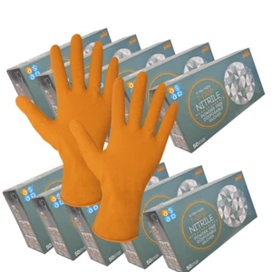 500 x Nitril Handschuhe SIXGRIP ROBUST WERKSTATT GRIP GUMMIHANDSCHUHE S-XXL - Imagen 1 de 5