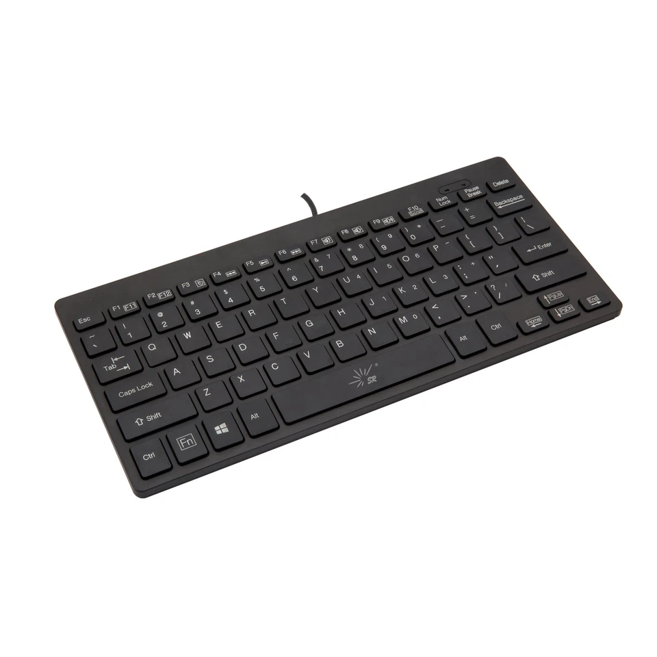 SR Mini Keyboard Wired Thin Light 78 Keys USB Multimedia Small for PC Computer