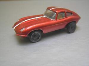 Marx Toys Jaguar E Type Super Speed race car with driver made in Hong Kong VGC