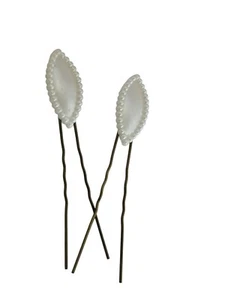 Vintage 50er Jahre Kunststoff Perlspitze Bobby Pin Set - Bild 1 von 5