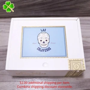 Caja de cigarros de madera vacía Las Calaveras 2022 Twenty Four LC52 7,25" x 5,75" x 3" - Imagen 1 de 9