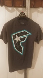 Famous Stars & Straps Size Medium Gray Graphic Logo Short Sleeve Cotton T Shirt - Picture 1 of 10
