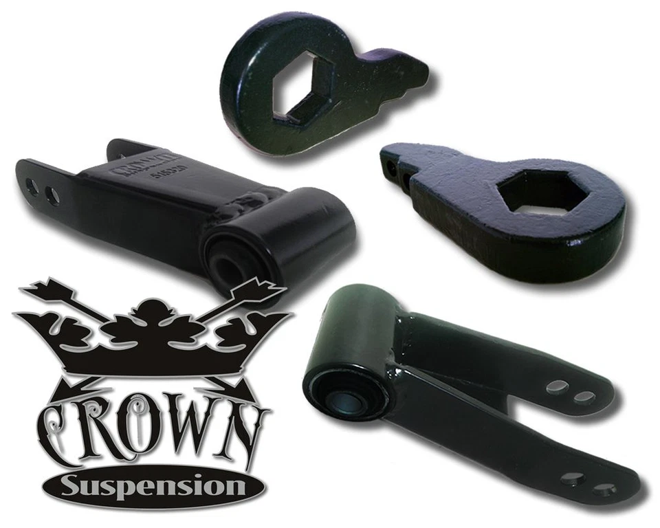 2" Front 1-2" Adj. Rear, Lowering Drop Kit Fits 1988-2007 Silverado K1500 4x4 - Image 1 of 1