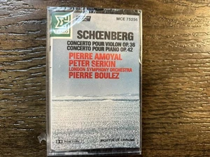 Schoenberg Violin Piano Concertos Amoyal Serkin Boulez MCE 75256 Cassette SEALED - Picture 1 of 3