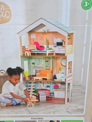 Casa de muñecas KidKraft Dottie vintage de lujo 3 pisos 4 habitaciones 17 muebles * NUEVO Foto 1 de 4