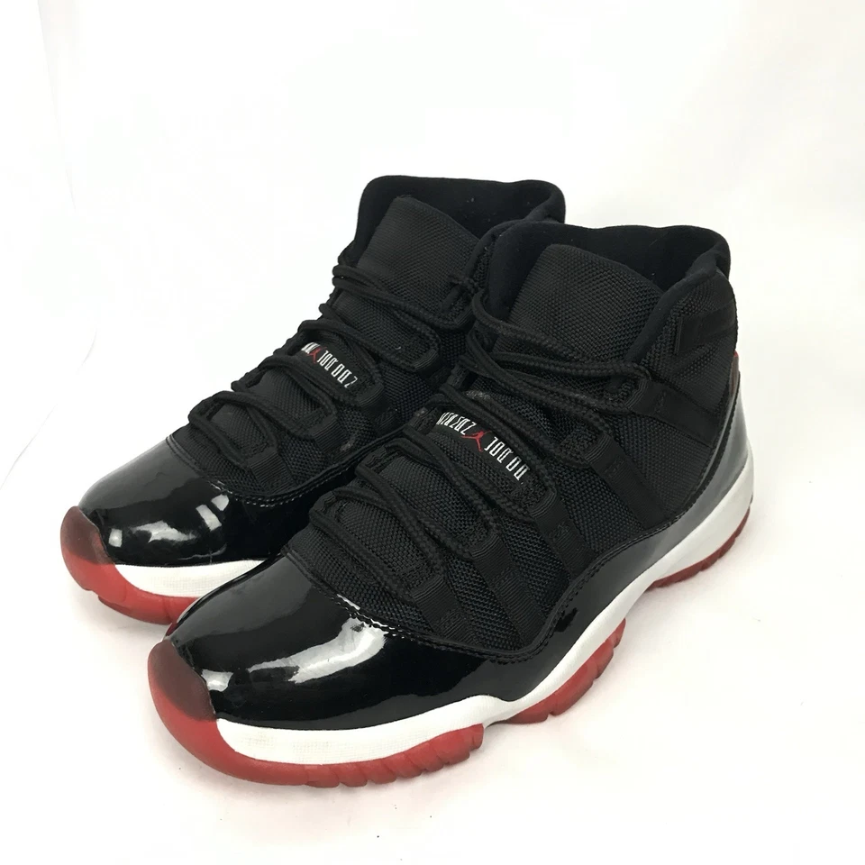 Nike Air Jordan 11 Retro Bred 2012 Para hombres Talla 9 Alto OG 378037-010 Negro Rojo Foto 1 de 4