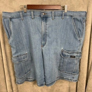 Wrangler Men's Denim Cargo Shorts Blue Size 44 Casual Everyday Classic - Picture 1 of 8