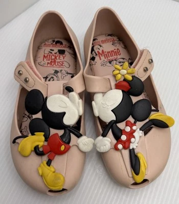 Мини Melissa-Minnie & Mickey Mouse Мэри Джейн туфли Sz 9 (РЕДКАЯ) розовый - Изображение 1 из 4
