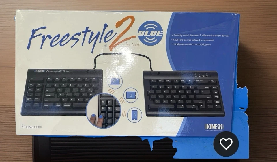 Kinesis KB800MB-BT Freestyle2 Blue Ergonomic Wireless Keyboard for Mac - Image 1 of 1