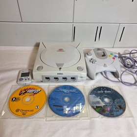 SEGA Dreamcast Console Bundle W/ Memory Card & 3 Games Tested OEM Controller