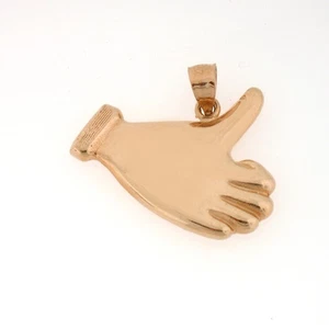 Colgante pulgares arriba oro 14K - Imagen 1 de 2
