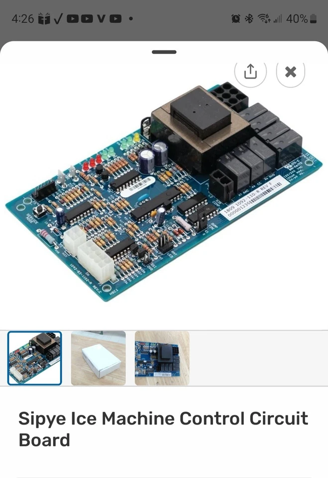 Placa de control Manitowoc 2006199 para máquina de hielo modelo QD/IB serie S Foto 1 de 2